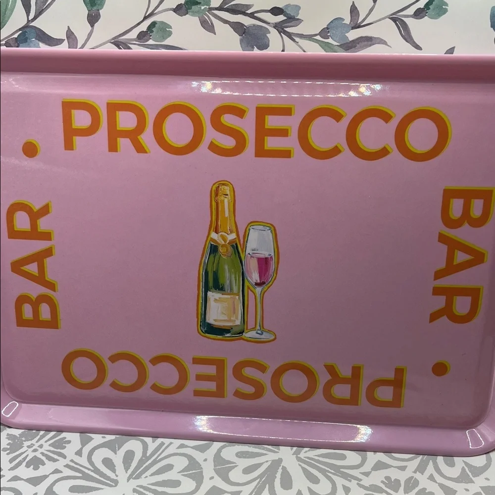 🥂🍾Pink Prosecco Bar Serving Tray🥂🎀 Bridal Shower Wedding Gift Bachelorette Host